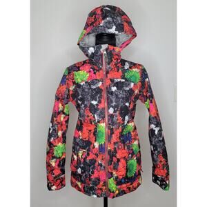 BURTON Method DryRide Hooded Ski Snowboard Jacket Coat Multicolor Floral sz XXS